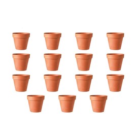 STOUCLA Tontöpfe Blumentopf, Tonpflanztöpfe, Terrakotta Topf, Mini Blumentopf Terrakotta Mit Abflussloch, Pflanztopf Wiederverwendbar, für Drinnen und Draußen Dekorieren,15 Stücke (5,5 × 5 cm)
