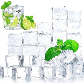 DomeStar Fake Ice Cubes, 20 PCS 1inch Acrylic Fake Ice Vase Fillers Centerpiece Photography Accessories Food Props Table Scatter Decoration