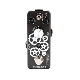 Fame Guitar Effects Device, Overdrive Pedal Electric Guitar, Distortion with 2 Sound Modes, Effect Pedal with High Peak Mode and Low Peak Mode, Nickel Silver
