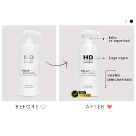 HD Cosmetic Melan TXA Loción Corporal 400 ml Uniformidad Tono Hidratación Uso Diario | Equipos de Belleza Diebe | Original