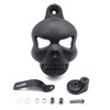HONGK- Black Skull Horn Cover Compatible with Harley Big Twins