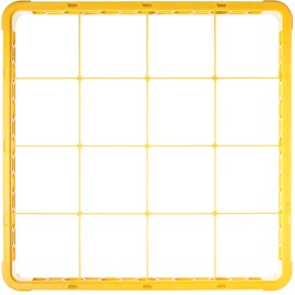 Carlisle FoodService Products CFS RE16C04 OptiClean 16 Compartment Divided Glass Rack Extender, 1.78", Yellow