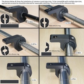 Motorcycle Bull Bar Mounting Bracket 2PCS Horizontal Light Mount Clamp Kit for 0.59" /0.75" /0.87"/0.98"/1.1"/1.25"Tubes fit for LED Driving Lights, Spotlights Fits Truck, ATV, & Motorcycle Crash Bars