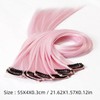 Lurrose Extensiones Clip Rosa Claro Coloreado en Extensiones de 10Pcs