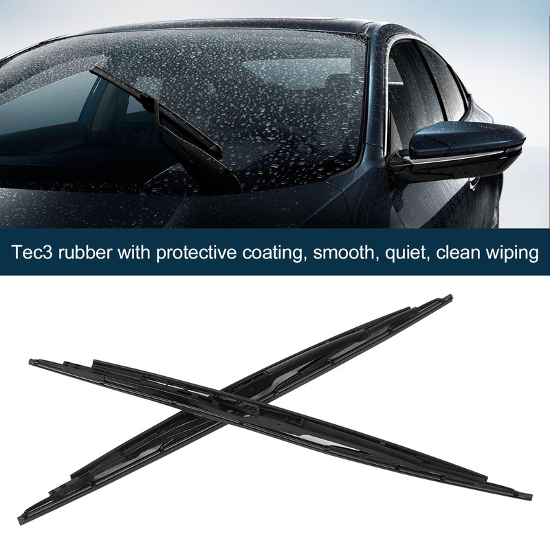 Pair Windshield Wiper Blades Quiet Weatherproof 61610442837 Replacement for E65