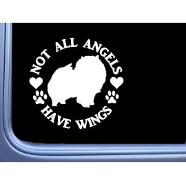 EZSTIK Pomeranian Angel Sticker Pom Mom OS 347 6" Decal