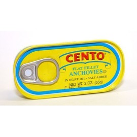 Cento - Flat Fillets of Anchovies in Olive Oil, (3)- 2 oz. Tins by Cento