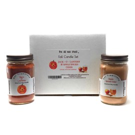 The Old Wax Shack Fall Candles, Jack - O - Lantern & Apple Spiced Cider (2 Pack, 16 Oz.)