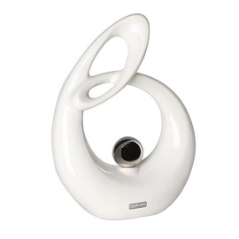 GILDE Sculpture, Ceramic, White, Höhe 22 cm