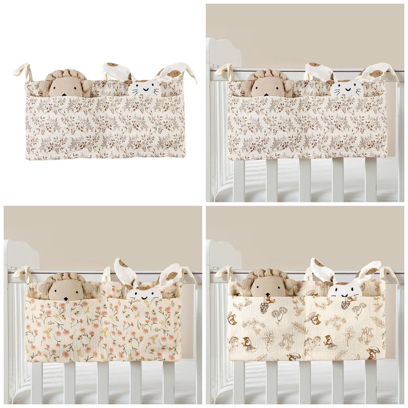 Lily Brown Cribs Storage Bag Baby Bedside Hanging Storage Bag
