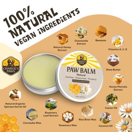 Paw Balm for Dog and Cat Paw Dog Nose Balm Cat Butter Paw Moisturizer Wax for Dog Pet Puppy Protect Dry Cracked Paw Foot Heals Restores Paw Elbows with 100% Natural Chamomile Oil & Honey 3.5 Oz