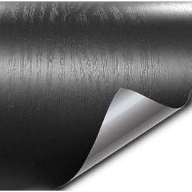 VViViD Película adhesiva de grano de madera de fresno negro natural con membrana de liberación de aire 17.75 "x 48"