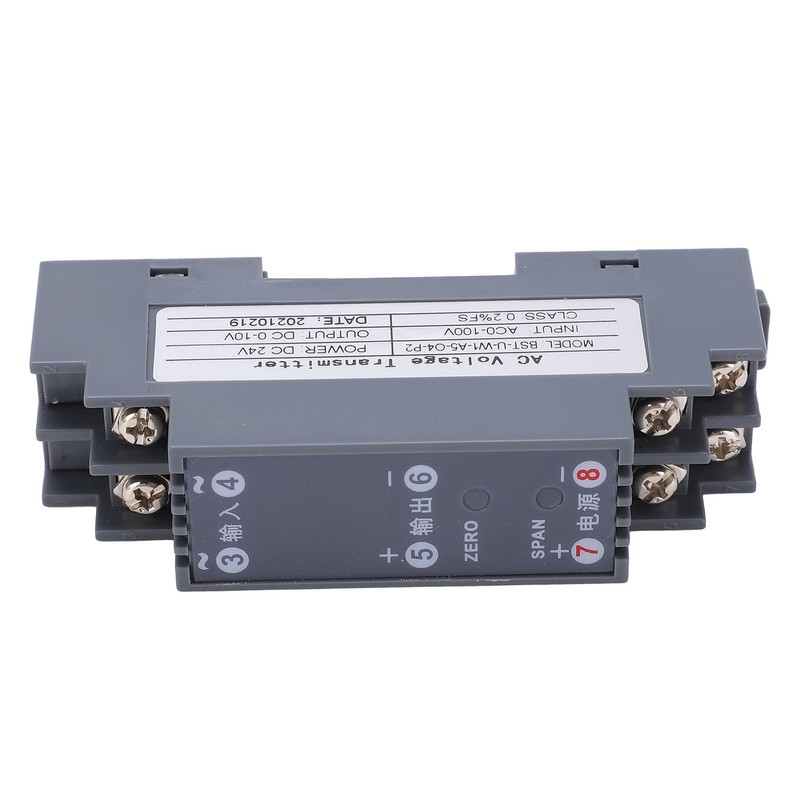 Voltage Transducer AC Signal Isolator Transmitter Sensor 1‑in‑1‑out AC0‑100V to