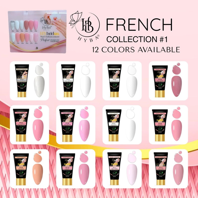 HyGEL CLEAR 60ml Hybrid Gel Nail Polish - PF01 Natural