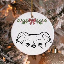 Minimal Dog Christmas Ornament:_#24 Brussels Griffon