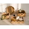 StorageWorks Wicker Storage Baskets, Wicker Basket for Shelves, Scalloped Edge
