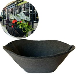 18 Inch Round Fabric Hanging Basket Liner Replacement - 18" Coconut Coco Liner Alternative for Hanging Planter Baskets EZ Swap Fabric Planter Liners for Flower Baskets. Enjoy 3+ Sesaons - U.S.A. Made