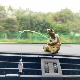 Motaney Cute Fishing Car Ornaments for Dashboard, Swinging Fish Car Dashboard Decor, Fun Car Decoration for Dash Car Accessories for Anglers, Home Garden Decor