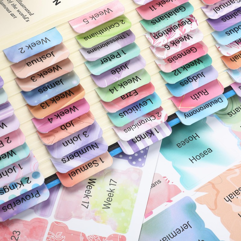 Mr. Pen- Bible Tabs, 120 pcs, Dreamy Tapestry, Laminated Bible