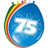 Folat 08275 75th Birthday Balloons 30cm - 8 pieces, Multi