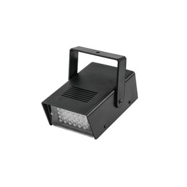 EUROLITE LED Disco Strobe, White, Sound, Compact Strobe with 24 LEDs and Music Control