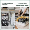 Surblue Hanging 3-Shelf Closet Organizer Pocket Collapsible Washable Oxford Fabric