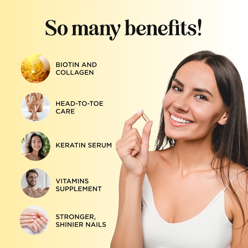 Maple Holistics Biotin and Collagen Supplement for Women & Men