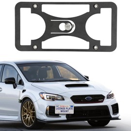 Heavy Duty Front License Plate Holder Compatible with Subaru WRX and STI 2015-2026 No Drill Tow Hook License Plate Frame Rattle Proof Replacement Bracket with Mounting Kit for Easy Installation