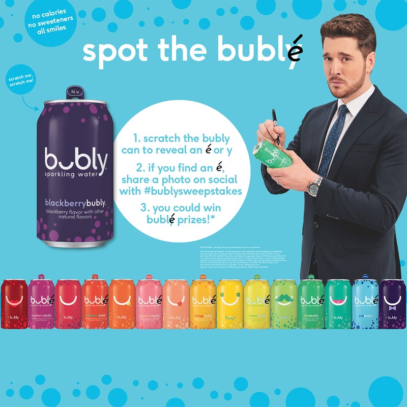 Bubly Sparkling Water, 15 Flavor Sampler, 12 fl oz Cans,