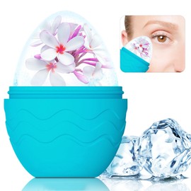 Rodillo De Hielo Para La Cara, Rodillo De Hielo De Masaje, Molde De Hielo De Silicona Reutilizable Herramientasde Cuidado Para Masaje Facial De Ilumina La Piel Para Belleza Facial(Azul)