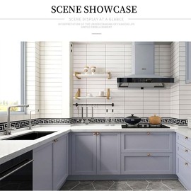 DOGGER PVC Wallpaper Border Wall Decal Sticker Wall Paper Border Self Stick for Kitchen Bedroom Decoration 10cm by 5m