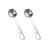 2 Pcs 10ml Stainless Steel Measuring Scoops Dry Liquid Ingredient