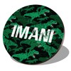 1 x Round Coaster - Name Imani TRex Dinosaur Tyrannosaurus