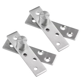 2 Pcs Eccentric Pivot Hinges 360 Degree Door Pivot Hinge Stainless Steel Hidden Hinges Concealed Rotating Door Hinge for Door Window Cabinet (150mmx29mm)