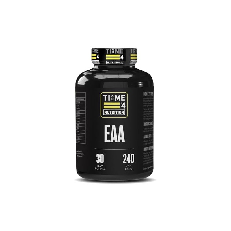 Essential Amino Acids 240 Vegan Capsules Contains All 9 EAAs,