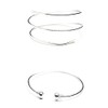 HUNO Minimalist Metal Punk Spiral Coil Upper Arm Cuff Open