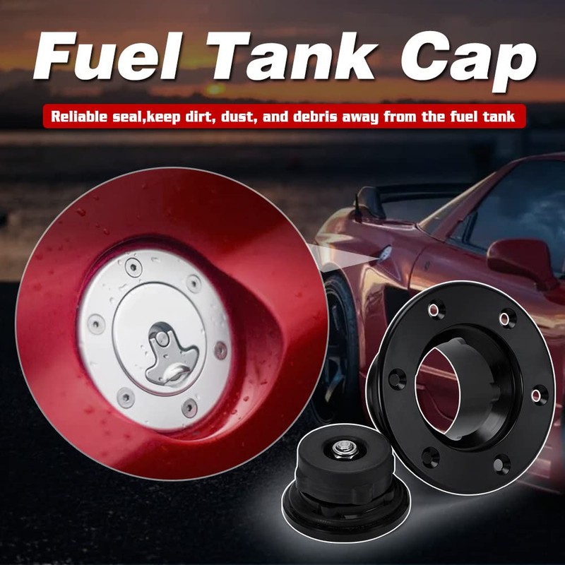 PQY Billet Aluminum Aircraft Style Fuel Cell Gas Cap With
