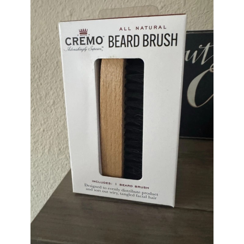 Cremo 100% Boar Bristle Beard Brush With Wood Handle To