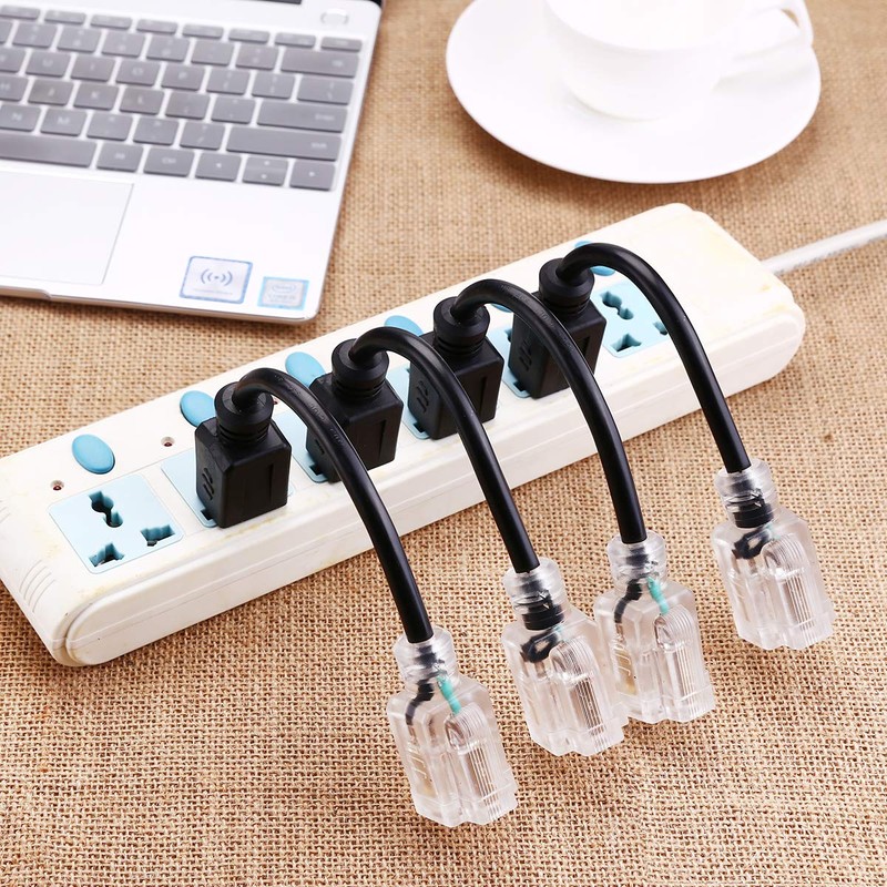 Miady Short Power Extension Cord Outlet Saver, Female Plug with