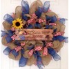 Bless Our Home Autumn Deco Mesh Wreath With Scarecrow And