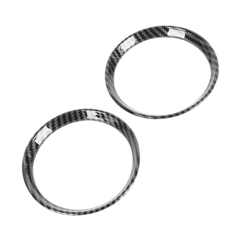 2Pcs Cup Holder Panel Cover Carbon Fiber Pattern Anti Scratch