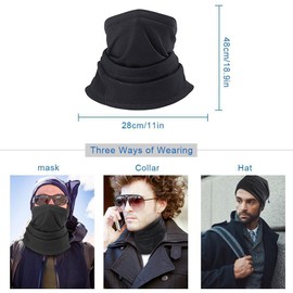 Unbranded Fleece Neck Warmer- Windproof Neck Gaiter Winter Ski Face Mask for Men & Women