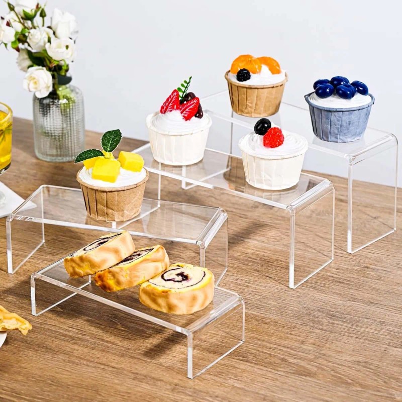 2pcs Elevadores 4 Niveles, Acrílico Soporte Exhibidor