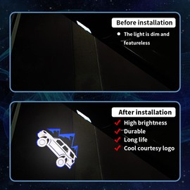 2 PCS Never Fade HD Car Door Logo Lights Compatible for 4Runner 2010-present LED Courtesy Projector Laser Welcome Lamp Puddle Lights Kit Car Accessories (Blue)