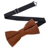 MASADA Mens Retro Corduroy Bow Tie Pre-tied Fully Adjustable Handmade