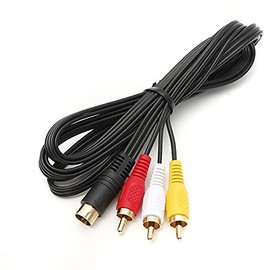 C-FUNN Audio Video AV Cable Suitable for Sega Saturn A/V 1.8 m 6 ft RCA Connection Cable