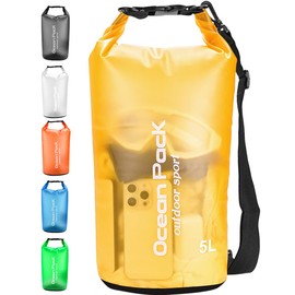 Henrycares Waterproof Dry Bag 20L 10L 5L, Sack with Phone Dry Bag and Long Adjustable Shoulder Strap Included, for Hiking, Swimming, Camping, Boating, Fishing, Rafting
