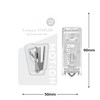 Kamio Japan 225608 Compact Stapler, MOTiON Clear,