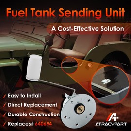 Fuel Tank Sending Unit, Compatible with 1946-1956 Willys Willys-Overland Jeep CJ-2A, CJ-3A, Early CJ-3B, 5 Hole for Under Seat Gas Tank Pump Parts, Replaces# 640694
