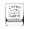 Hand Engraved 10oz Rocks Glass Camping Is My Favorite Therapy